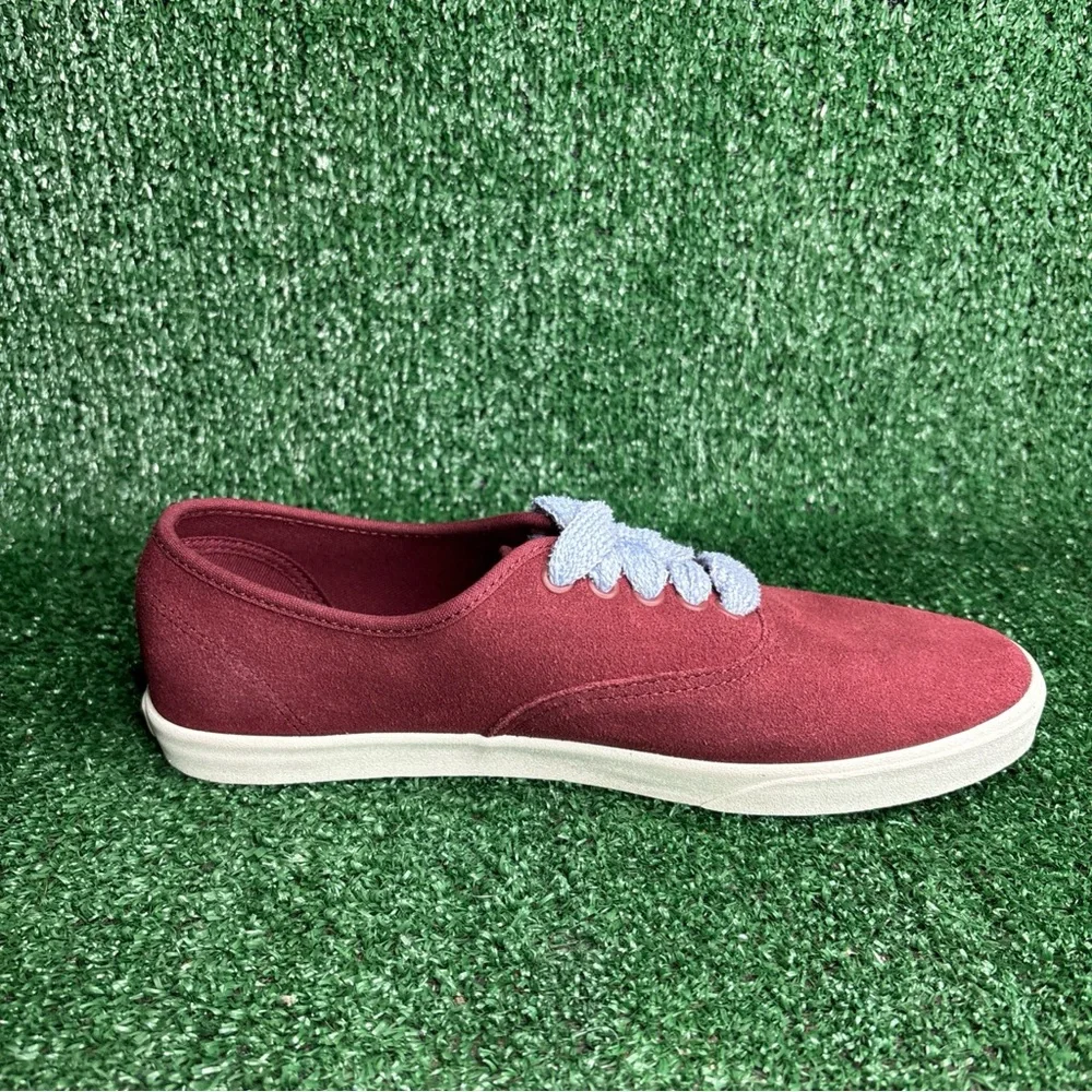 NEW VANS Authentic Low Pro Red Suede Skate Shoes Sneakers Men 8‎ / Women 9.5
